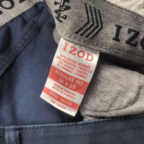 IZOD Jeans Men 36X29 Blue Normcore Regular Fit Stretch Outdoor Straight Leg - Picture 4 of 9